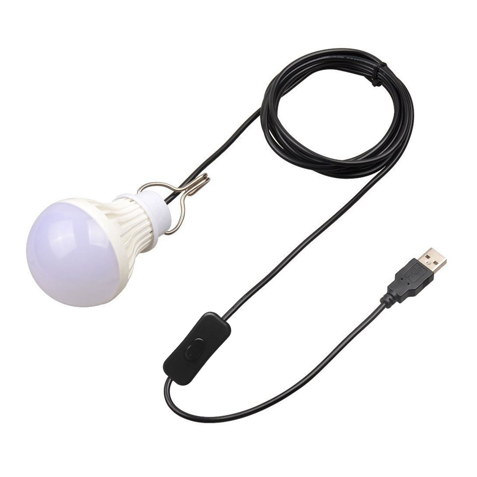 Outdoor Camping Lights String - 3000K Warm White Switch Cord 5W