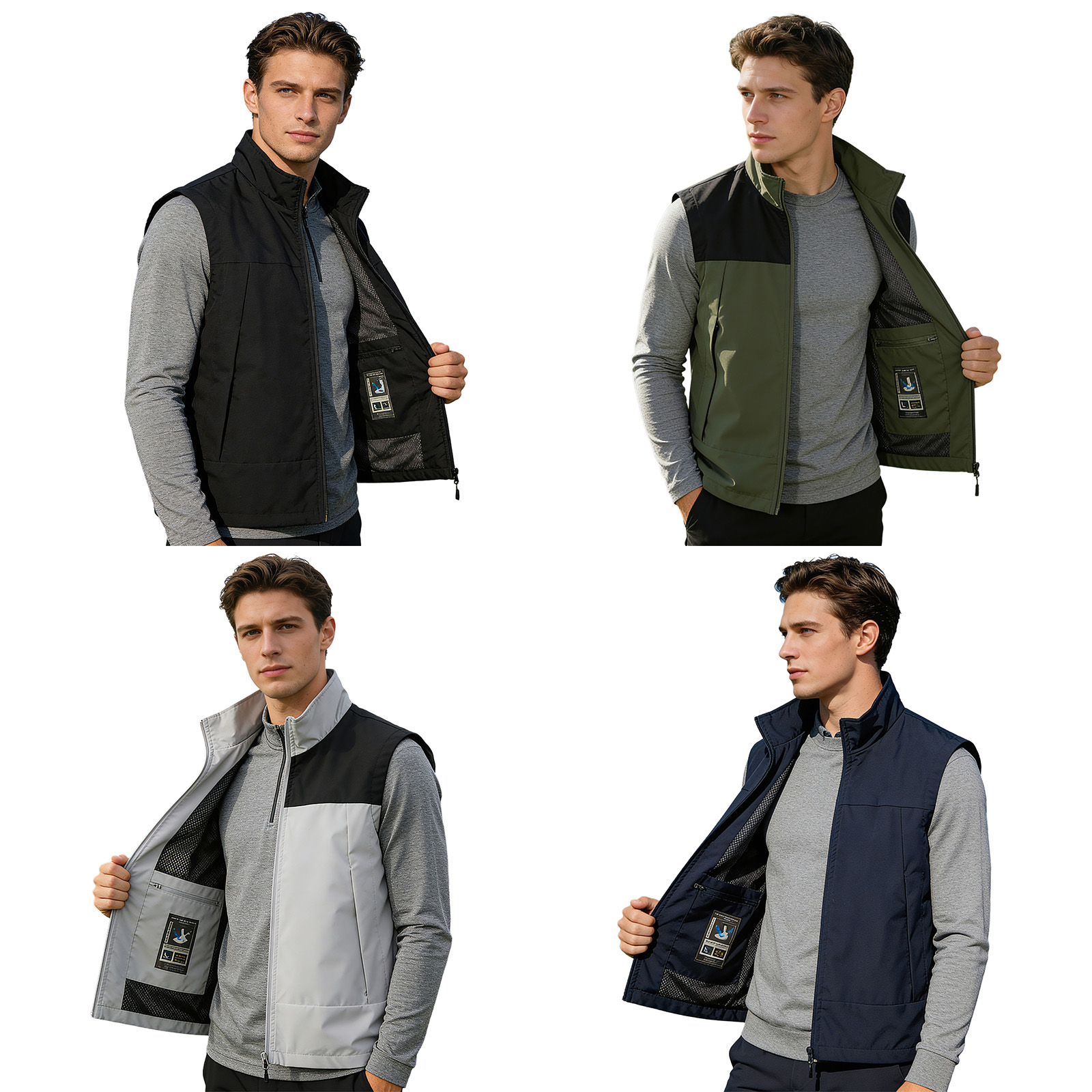 #M-5XL Men Golf Vest Stand Col - Outdoor Camping Vest review and price