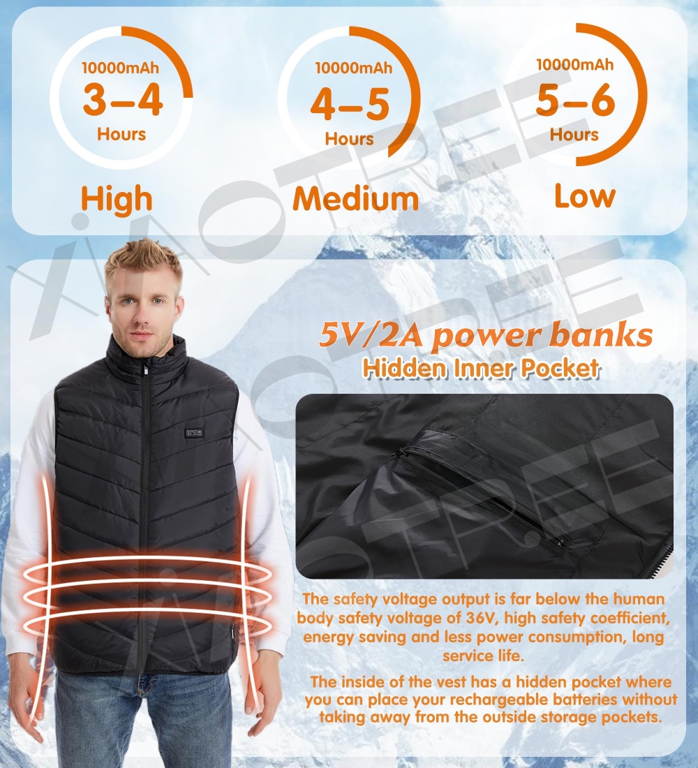 28/9 Areas Heated Vest Men Jac - Outdoor Camping Vest review and price